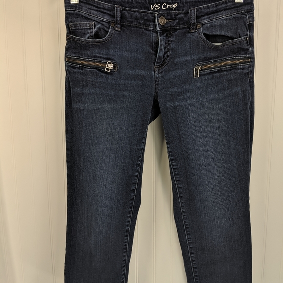 VICTORIA'S SECRET Zip Detail Ankle Crop Jeans Sz 8 - Picture 6 of 13